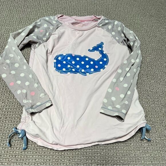 🍭4/$20 Hatley Polka Dot Whale Long Sleeve Rashguard Top - 6 - Picture 1 of 4